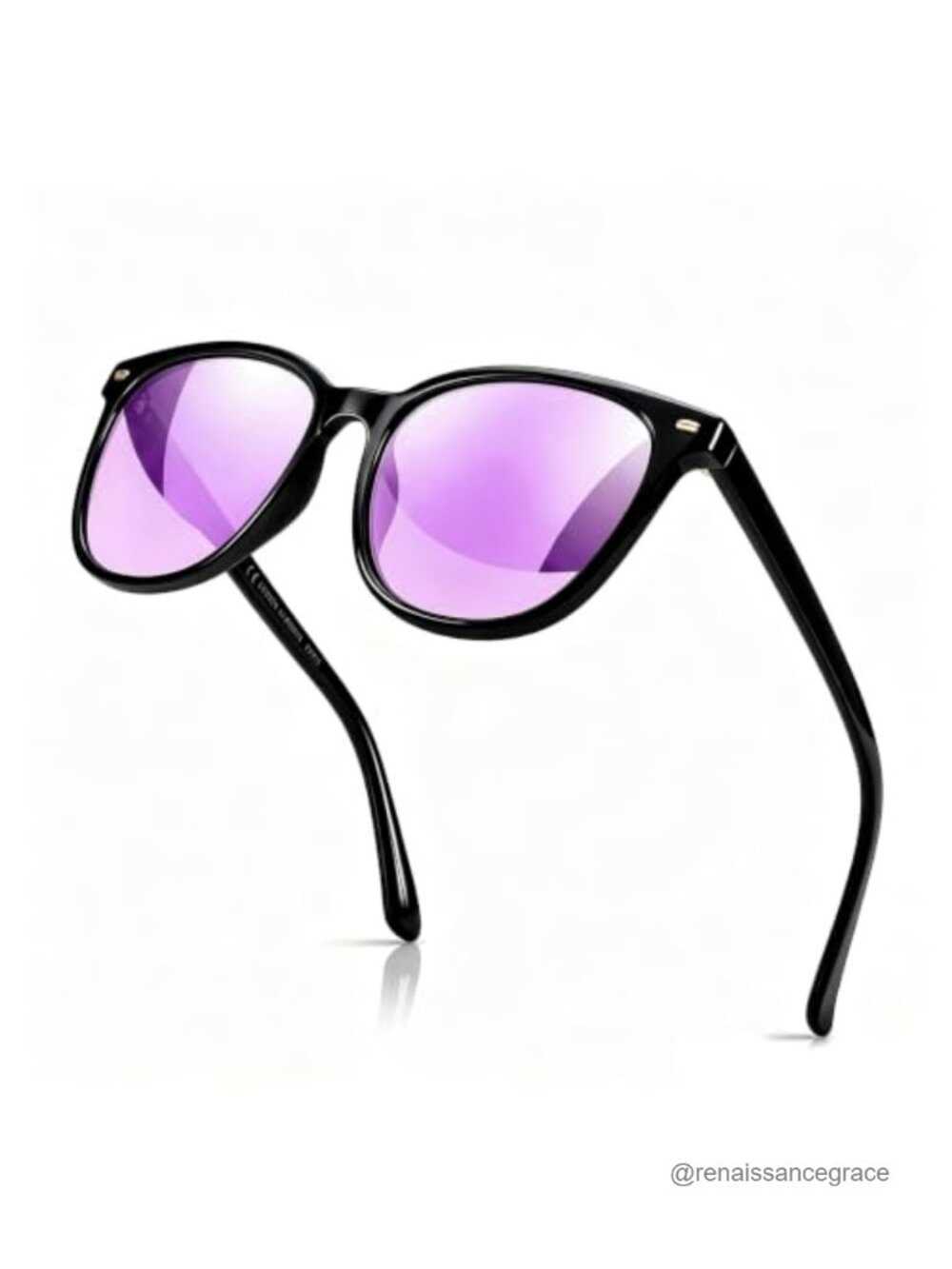 Polarized Mirrored Sunglasses UV400 Protection Square Plastic Frame Women
